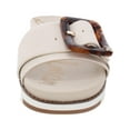 thumbnail image 3 of Sam Edelman Womens Ariane Leather Slip On Slide Sandals White 6.5 Medium (B,M), 3 of 3