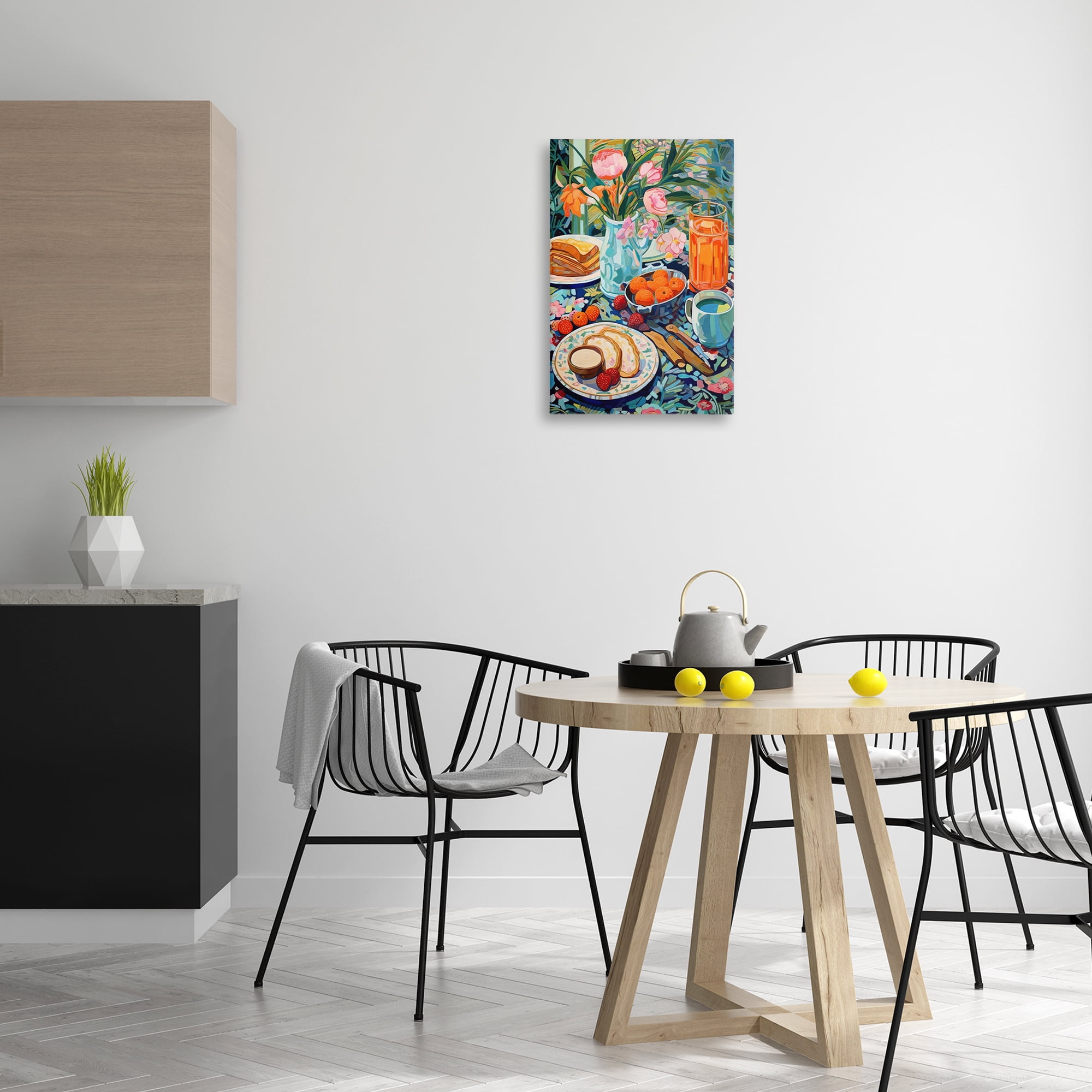 Stupell Industries Bright Breakfast Spread Food & Beverage Painting Wrapped Canvas Art Print Wall Art, 16 x 24