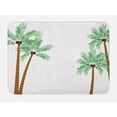 thumbnail image 1 of Aloha Bath Mat, Setting Formed of Tall Palm Trees with Coconuts Island Foods Exotic Botany, Plush Bathroom Decor Mat with Non Slip Backing, 29.5" X 17.5", White Green Ginger, by Ambesonne, 1 of 2