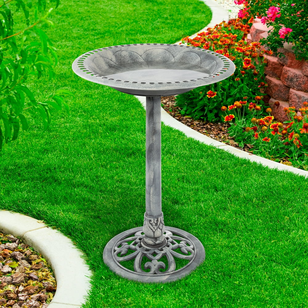 pure garden antique bird bath