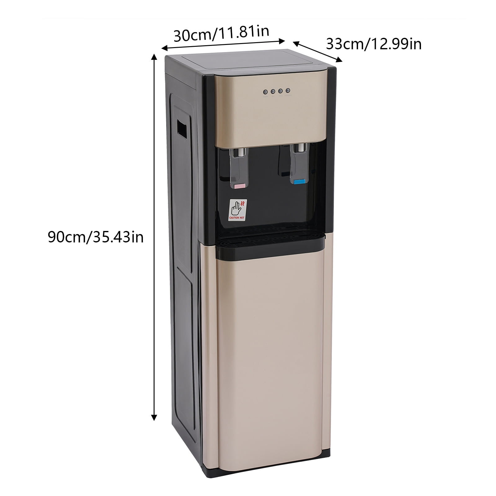 20L(5.28Gal) Bottom Loading Water Dispenser Hot & Water Cooler with 3 Temperature Settings for Home, Office, Kitchen & Gym (Gold)