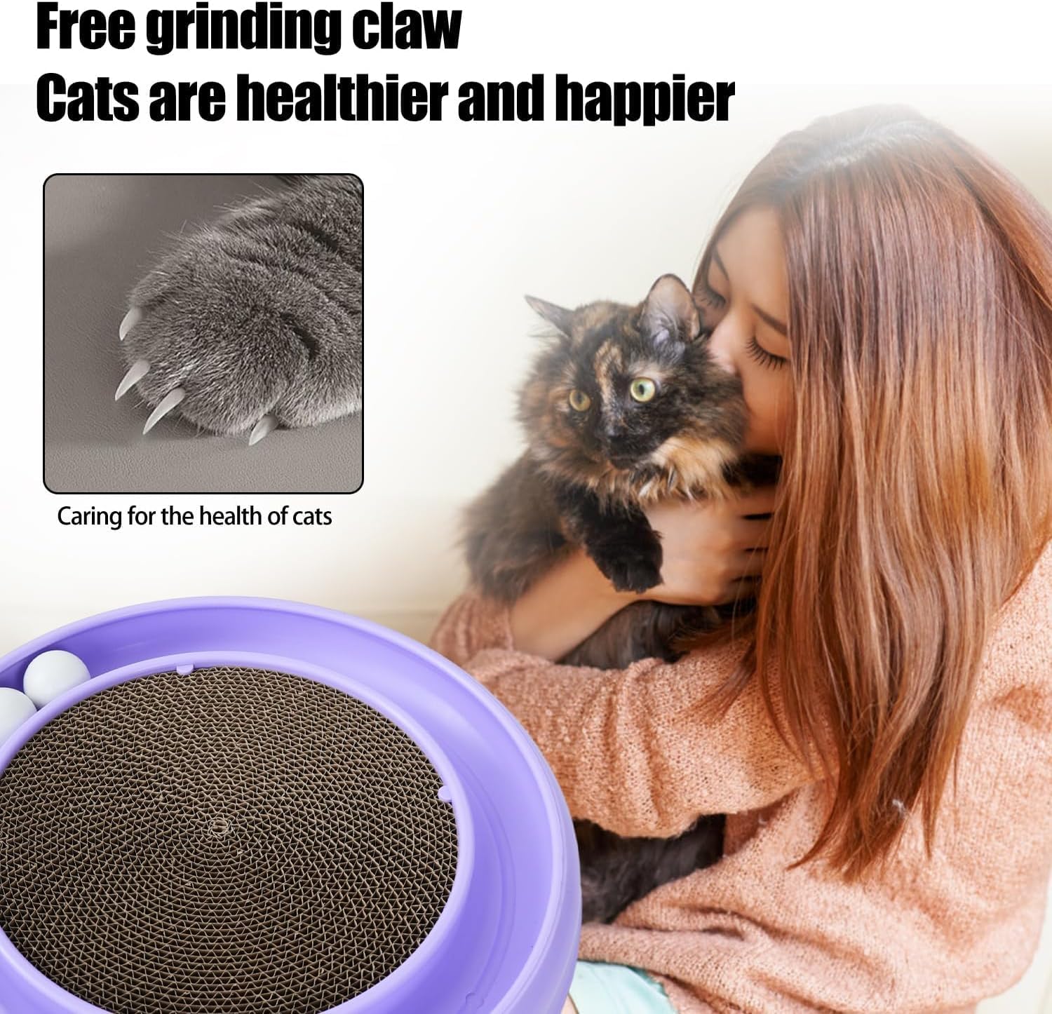 JOPOY Reversible Cardboard Cat Scratching Pad Pair photo 2