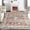 Brick Red, variant on Senfot 5 x 7 Boho Floral Vintage Area Rug, Distressed Washable Carpet, Foldable Anti-Slip Stain-Resistant Floor Cover for Living Room, Bedroom Brick Red