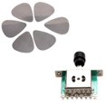 thumbnail image 1 of 6X Stainless Steel Guitar Picks - Silver with 3 Way Selector Switches,Guitar Pickup Toggle Lever Switches, 1 of 7