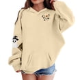 thumbnail image 2 of Halloween Sweatshirt Girls Boys Long Sleeve Loose Fit Hooded Sweatshirt with Pocket Party Outfit, 2 of 4