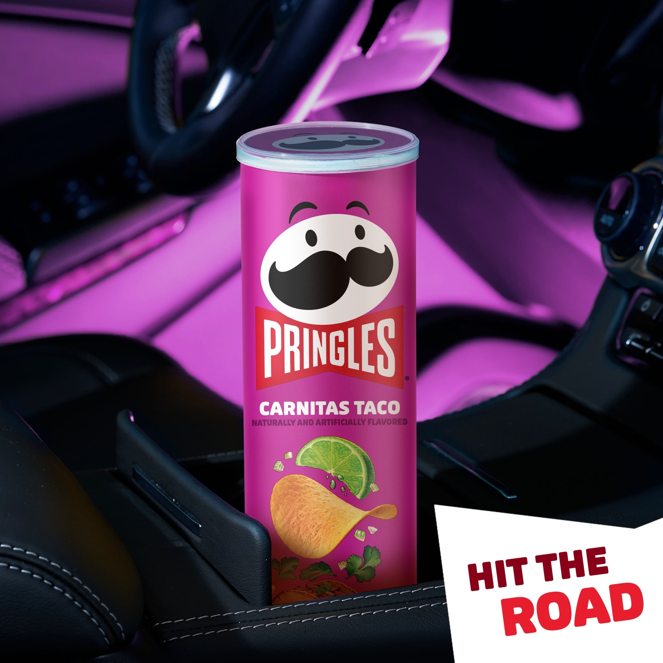 (14 pack) Pringles Carnitas Taco Potato Crisps Chips, Lunch Snacks, 5.5 oz Canister