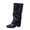 Navy, variant on Boots for Women Cameland Women's Versatile Plus-Size Solid Color Pleated Comfortable Low-Heeled Mid-Calf Boots Navy