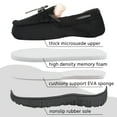 thumbnail image 3 of HOMEHOT Boys Slippers Moccasins Kids House Shoes Comfy Memory Foam Slippers for Girls Black Size 4 Big Kid Unisex, 3 of 6