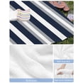 thumbnail image 6 of Navy Blue Grey Striped Beach Towels Oversized Super Absorbent, Farmhouse Stripes Minimalist Lightweight Bath Towel Quick Dry Sets For Bathroom/Pool/Rv Camping/Beach Play/Gym Room/Picnic 35"x70", 6 of 8