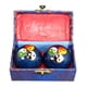 thumbnail image 2 of 2 bolas de masaje con caja de almacenamiento, bolas chinas Baoding para fortalecer las manos y las muñecas. Colorido Chisme Azul, 2 of 9