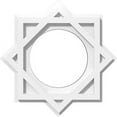 thumbnail image 5 of 18"OD x 6"ID x 10"C x 1"P Axel Architectural Grade PVC Contemporary Ceiling Medallion, 5 of 7