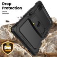 thumbnail image 4 of XYX for Xiaomi Redmi Pad 2 Case 11 inch, 3in1 Heavy Duty Shockproof Tablet Cover with Stand, Shoulder Strap, Black, 4 of 7