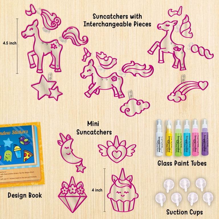 MIJOMA Lot de 2 kaléidoscopes au design licorne/arc-en-ciel et espace, expérience colorée pour les enfants, favorise la créativité et la perception, 19 x 4,5 cm