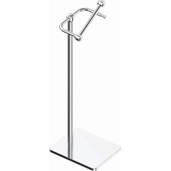 Toilet Paper Holder Stand, Bathroom Toilet Paper Roll Holder Free Standing, Toilet Tissue Holder Stand with Post Pivoting Design, Stable Weighted Base, SUS304 Stainless Steel (Chrome)