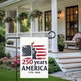thumbnail image 5 of 250th Anniversary USA Garden Flag – 12x18 Inch Patriotic Yard Banner with Historical Design, Flax Fabric, Outdoor Decor for Farmhouse, Patio, Lawn, or Mailbox, 5 of 5
