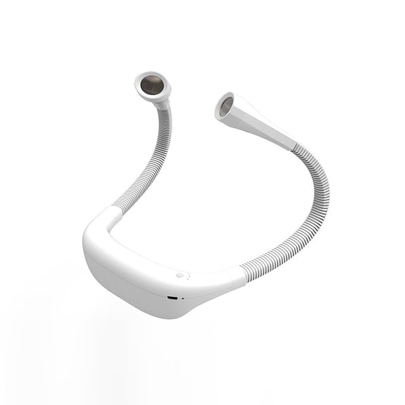 Bewildely Lámpara de noche de cuello colgante recargable LED táctil, lámpara de libro portátil Flexible de aprendizaje, luz de lectura con 3 colores Iluminación novedosa Blanco Bewildely HA027719-01