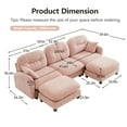 thumbnail image 2 of 107" Cloud Couch, Sectional Couches for Living Room, Pink Modern Modular U-Shaped Sofa with Ottoman, Soft Chenille, Tufted Back, Easy Install, 2 of 17