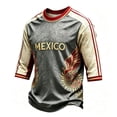 thumbnail image 2 of Zimjoy 2026 Mexico Soccer Jersey for Men World Soccer Game Mexico Team quarter Sleeve Crew Neck Football Jersey Shirts Gray L, 2 of 4