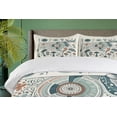 thumbnail image 6 of Ambesonne Rustic Duvet Cover Set, Traditional Southwestern, Queen, Paprika Petrol Blue, 6 of 6