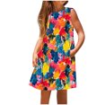 thumbnail image 3 of Fancifize Girls Printed Twirl Dress Round Neck Sleeveless Summer Dresses Casual Pocket Dress for Playground Picnic Sizes 3-14Y, 3 of 8
