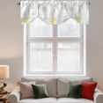 thumbnail image 2 of Coastal Tie Up Valance Curtains for Windows, Kitchen Curtains Window Treatments, Yellow-green Ocean Coral Starfish Jellyfish Short Window Shades Valances for Bedroom Bathroom Cafe 42"x18", 2 of 8