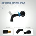 thumbnail image 3 of Boyel Living 10 inch Round Rain Shower Faucet Wall Mount Shower 3 Function Handheld Shower Head Combo Set,Matte Black, 3 of 10