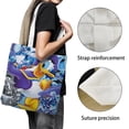 thumbnail image 3 of Donald Duck Presents Bolso de tela con estampado de lienzo para mujer, bolsa de compras reutilizable y estética, con cremallera interior, regalo para mujer,40*40cm., 3 of 6