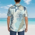 thumbnail image 5 of Salouo Algae Corals and Seashells for Hawaiian Shirt for Men,Summer Beach Casual Short Sleeve Button Down Shirts Men's Regular-Fit Short-Sleeve Print Shirt -X-Large, 5 of 6