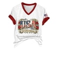 thumbnail image 6 of Short Sleeve Tops for Women 250Th Anniversary Print V Neck T Shirt 250Th Anniversary Tshirt Patriotic Tee on Sale, 6 of 6