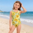 thumbnail image 5 of Grblisyd Girls One-Piece Swimsuit Cute Bathing Suit Racerback Keyhole Crew Neck Athletic Swimwear 2-13Y, 5 of 6