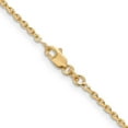 thumbnail image 4 of Primal Gold 14 Karat Yellow Gold 1.65mm Solid Diamond-cut Cable Chain, 4 of 7