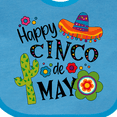 thumbnail image 4 of Inktastic Happy Cinco de Mayo- Sombrero, Cactus, Flowers Boys or Girls Baby Bib, 4 of 4