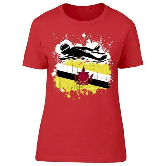 Brunei Darussalam Swimming Team T-Shirt Women -Image by Shutterstock Women T-Shirt, Female XX-Large
