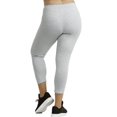 thumbnail image 3 of Women's Cotton Soft Capri Leggings Activewear, Heather Grey-XL, 1 Pack, 3 of 4