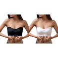 thumbnail image 1 of (2-Pack) Rinsvye Women Strapless Front Backless Strapless Bra Push Up Buckle Lift Bra Wire Bras for Women Strapless Slip Push Up Bandeau Push Up Bra Package Bra, 1 of 6