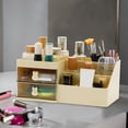 thumbnail image 2 of Organizador de Maquillaje Unique Bargains con 2 Cajones y 8 Rejillas para Encimera de Tocador Baño Color Amarillo, 2 of 7