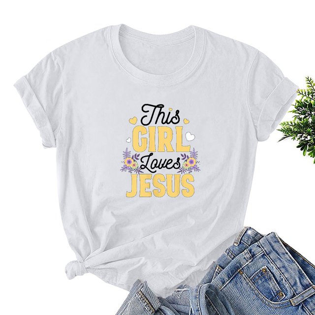 EGNMCR Chemise de Pâques Manches Courtes pour Femmes Imprimé de Pâques Manches Courtes Décontracté Ample Haut Manches Courtes Col Rond Haut/chemise T-Shirts pour Femmes