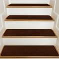 thumbnail image 2 of Bxaolu Stair Treads Carpet Non-Slip Indoor Wood Stair Treads Rugs Anti Moving Modern Stair Runners Safety for Dogs, 8" X 30", Cofee, 2 of 9