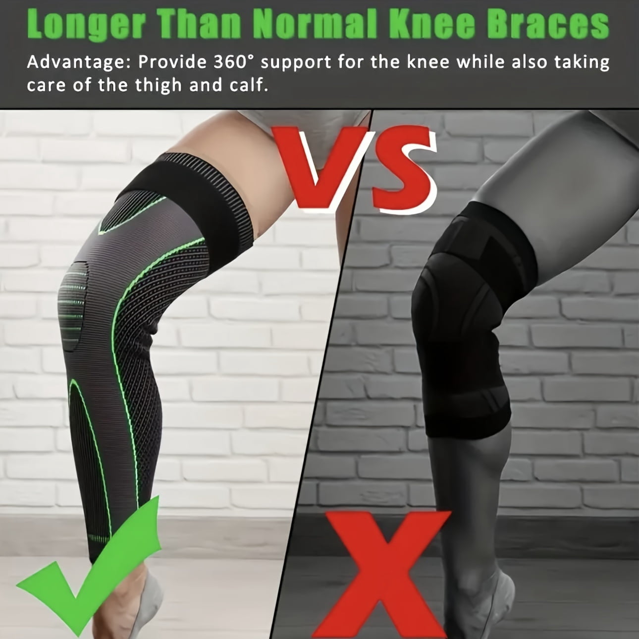 2pcs Full Leg Sleeves Long Compression Leg Sleeve Knee Sleeves Protect Leg, for Man Women Basketball, Arthritis Cycling Sport