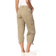 thumbnail image 3 of Levi Strauss Signature Women's Everyday Comfort Cargo Capri (Available in Plus), (New) Covert Green, XL, 3 of 5