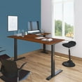 thumbnail image 3 of Stand Up Desk Store Triple Motor Electric L-Shaped Corner Standing Desk with EZ Assemble Frame (Black Frame/Teak Top, 71" W x 71" D), 3 of 5