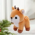 thumbnail image 4 of Christmas Deer Plush Toy Cute Mini Forest Animal Doll for Holiday Decoration Birthday Gift Collectible Decor(Khaki), 4 of 6