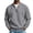 Gray, variant on Zynoxe Sweatshirt for Men Comfort Waffle Knit Long Sleeve Pullover Top Fashion Half-Zip Henley Sweatshirt Versatile Solid Color Fall Sweatshirt with Chest Pocket & Elastic Cuffs Hem S
