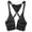 Black, variant on Womens Sleeveless Top, Medieval Steampunk PU Harness Top with Underarm Satchel Pockets, Retro Cosplay Suspender Harness,1 Pack,One Size