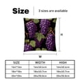 thumbnail image 5 of Grape Decorative Pillows Covers Set of 2 - Unique Patterns, 16x16, 18x18, 20x20 Inches - Throw Pillow Covers for Home Decor, Bedroom, Living Room for Various Occasions, 5 of 6