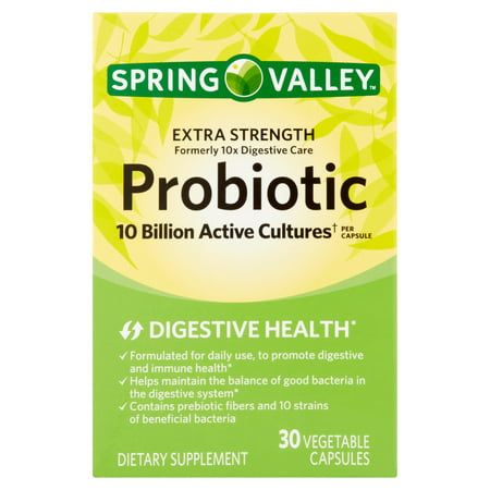 Spring Valley supplémentaire Force Probiotic Complément alimentaire capsules végétales, 30 count