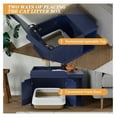 thumbnail image 2 of Cat Litter Box Enclosure Furniture, Covered Wooden Cat Washroom Cabinet for Cats, Flip-Top Design, Medium & Large Kitty, Blue, 2 of 6