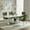 1 Table and 4 Green Chairs Silver Legs, variant on Sumdeal 5-Piece Dining Set, 70 in White Faux Marble Dining Table with 4 Black Velvet Chairs, Silver Legs