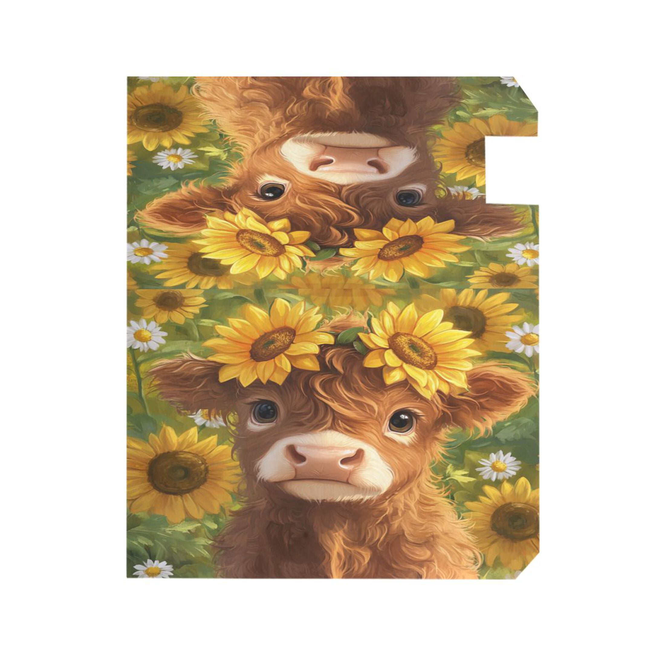 Mailbox Covers Magnetic Large Size 25.4x20.78 in Mailbox Wraps Post for Garden Yard Decor Cute Highland Cow