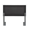 thumbnail image 3 of Crushed-Velvet Vertically Channeled Full or Queen Headboard in Gray Fabric, 3 of 6